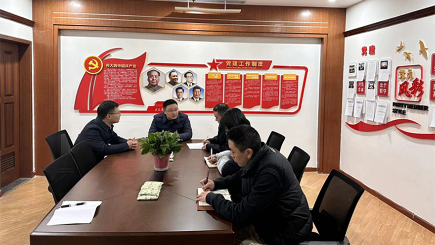 图五：集团总会计师齐飞、副总司理马江水督导金控小贷清静事情